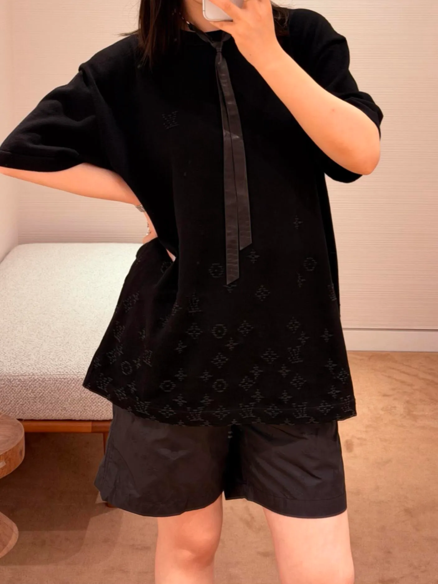 Louis Vuitton/Louis Vuitton Gradient presbyopic gradient jacquard short sleeves